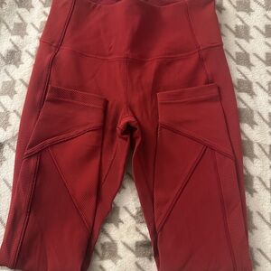 Lululemon Athletica Red High-Rise Leggings